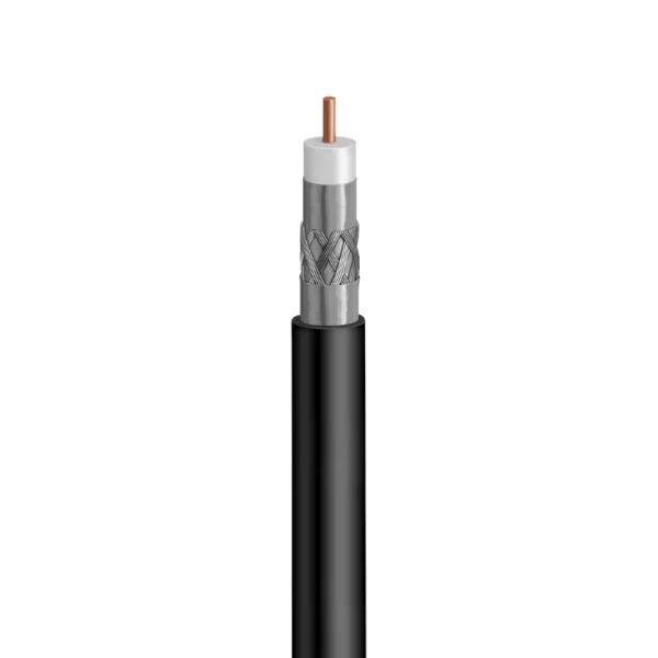 Cable Coaxial 90% 75 Ohm RG-6 Chaqueta Negra PVC